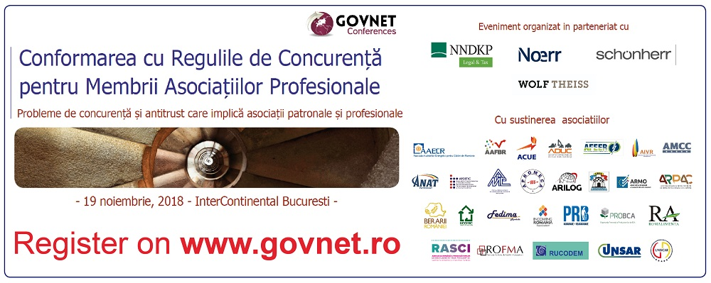 You are currently viewing Conferinta “Conformarea cu Regulile de Concurenta pentru Asociatiile Profesionale”